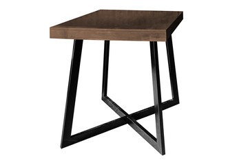 Modern wooden table with steel legs