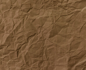Abstract wrinkled or Free photo crumpled brown or red paperboard or empty canvas or paper surface with folded stains.	