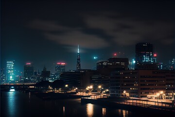 Fototapeta na wymiar Night view of the city