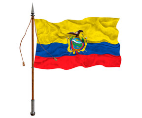 National flag  of Ecuador. Background  with flag  of Ecuador