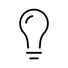light bulb line Icon. Communication, assessment, stars, energy, electricity, idea, business, plan, team, debate, society, hours. concept communication. Vector black line icon on a white background