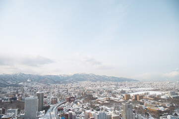 Obraz premium 北海道 札幌 冬景色 素材