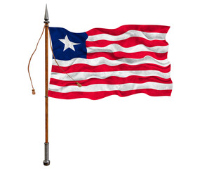 National flag of Liberia. Background  with flag of Liberia.