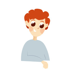 vector illustration of a boy. illustration of a cute cartoon boy. red boy guy on a white background. children's illustration