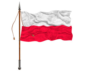 National Flag of Poland. Background  with flag  of Poland