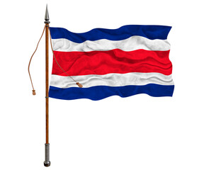 National flag of Сosta-rica. Background  with flag of Сosta-rica.