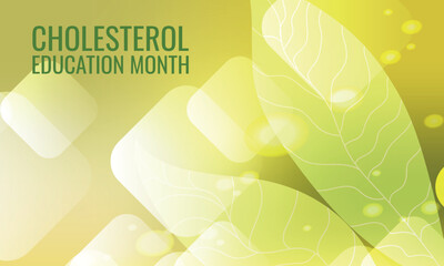 cholesterol education month . Design suitable for greeting card poster and banner