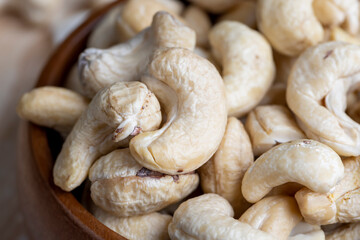 ready to eat and peeled cashew nuts