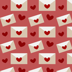 Love letter, dialog vector seamless pattern, Valentine's day, conversation, hearts, heart, couple, love, design, icon, cute, lovely, for print, textile, wrapping paper, gift card, illustration