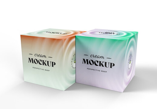 Multipurpose Box Mockup Set &ndash; Creative Packaging Solution for Food, Cream, Tea, Herbal, Organic, and Gift Products &ndash; Minimalist White Background