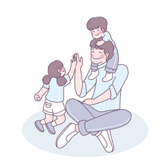 Families live together in love, fun and warmth.