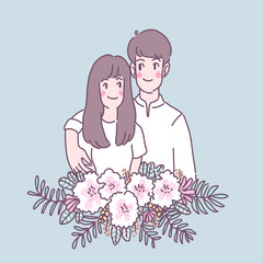 A man who gives flowers to the woman he loves