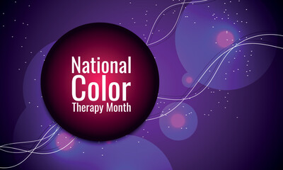 Naklejka premium National Color Therapy Month. Design suitable for greeting card poster and banner