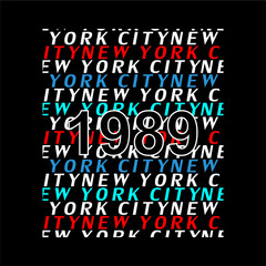 Obraz premium New York City design typography vector design text illustration t shirt Print