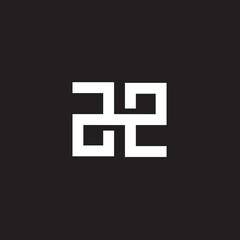 Obraz premium line logo abstract minimalist modern suitable for fashion company and consulting business on black background. 