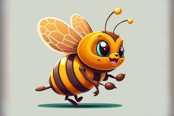 Bee and Honey Illustration. Generated AI