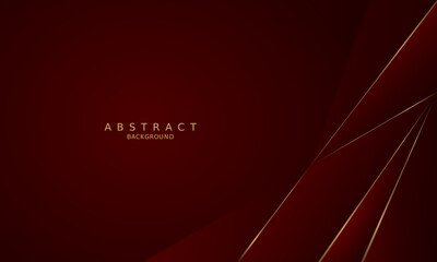Obraz premium dark red luxury premium background and gold line.