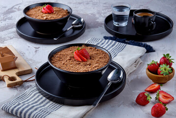 chocolate wufle flake dessert