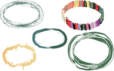 isolated abstract vector frames set. warecolor design, for your foto editing, bannner, planner