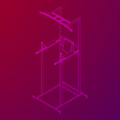 Pull up bar. Upper body workout, bodybuilding exercise.