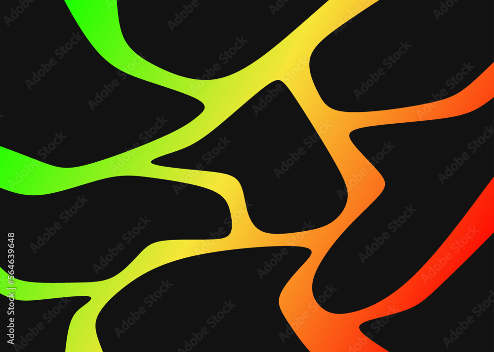 Poster abstract background with gradient color wavy line pattern