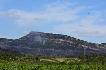 La montagne d'Alaric en feu