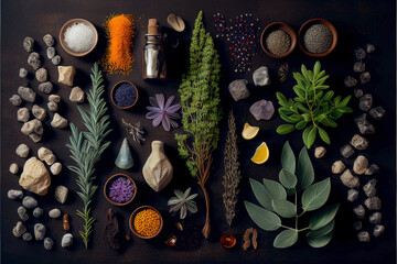 Obraz na płótnie Canvas herbs and spices