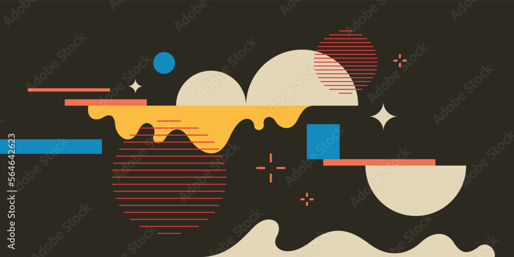 Aufkleber composition with geometric shapes. abstract background for design.
