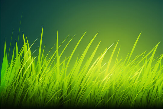 Grass background. Generative AI.