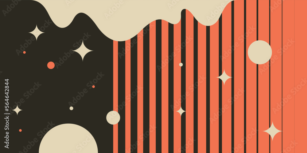 Poster composition with geometric shapes. abstract background for design. trendy stylish graphics
