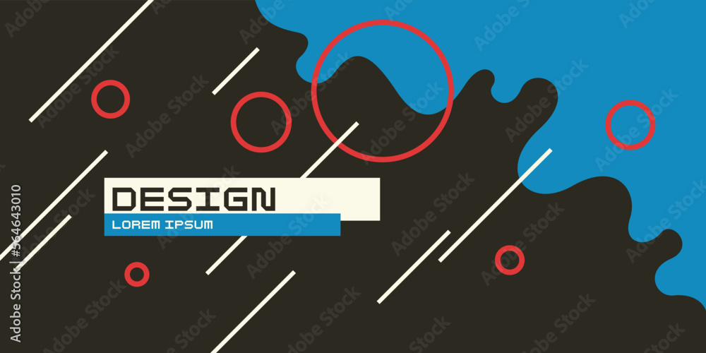 Poster Modern backgrounds with abstract elements and dynamic shapes. Compositions of geometric shapes. Vector illustration.