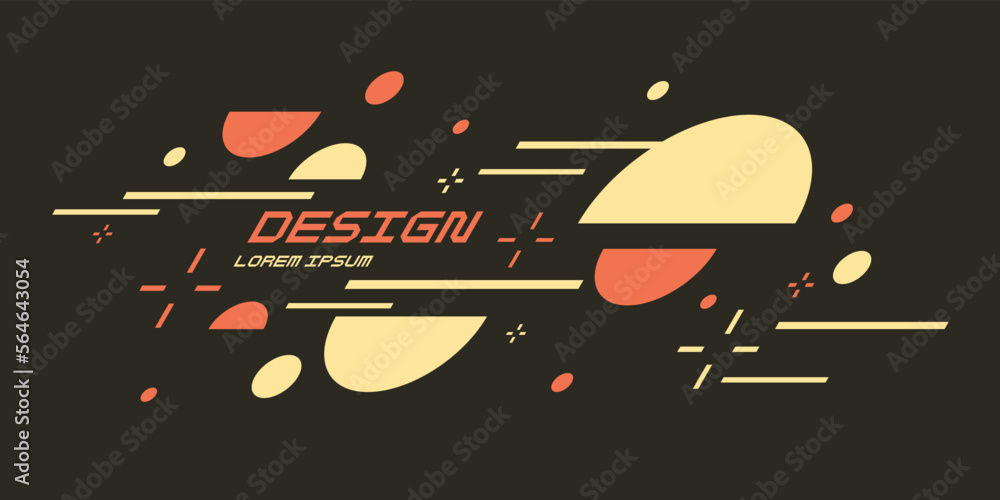 Poster composition with geometric shapes. abstract background for design. trendy stylish graphics
