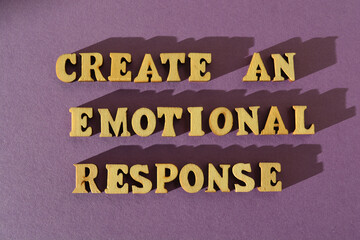 Create an Emotional Response, words as banner headline