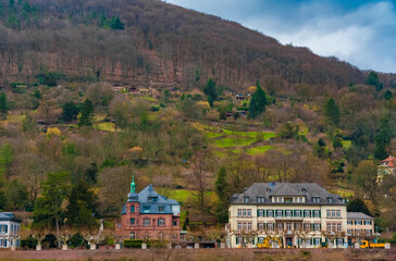Lovely view of the Schlangenweg (Snake Path), a narrow walled footpath that zigzags its way up to...