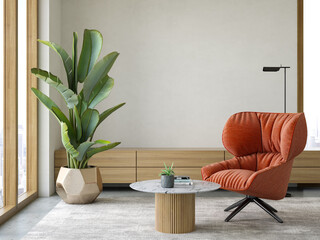 Modern style conceptual interior room 3d illustration - 564645645