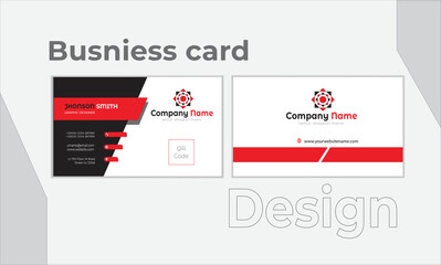 Double sided business card design template .