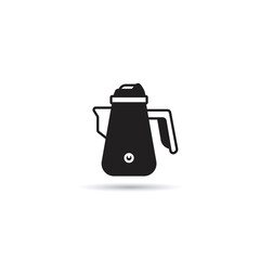 electric kettle icon on white background