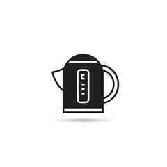 electric kettle icon on white background