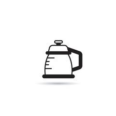 electric kettle icon on white background