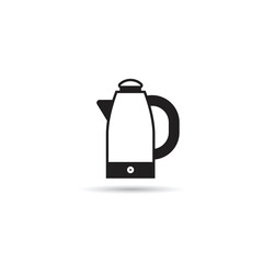 electric kettle icon on white background