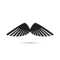 wing badge icon vector illustration