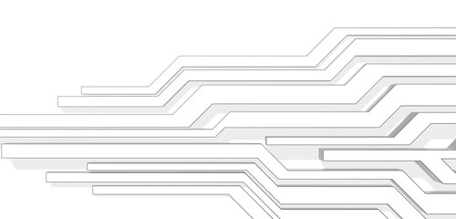 Abstract white background geometric pattern in design 3d render