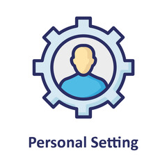 Avatar, cogwheel  Vector Icon which can easily modify or edit

