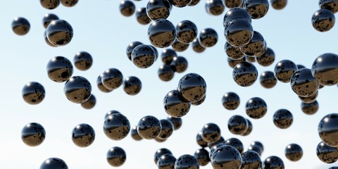 青空に浮かぶ沢山の黒い宝石