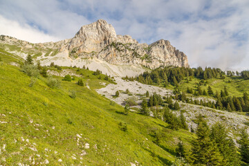 Randonnée dans le parc naturel régional du Vercors, France en été. Gresse en Vercors.