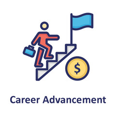 Advancement, career Vector Icon Fully Editable

