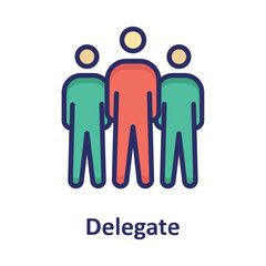 Businessmen, delegation Vector Icon Fully Editable

