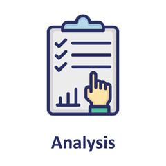 Analysis, evaluation Vector Icon which can easily modify or edit

