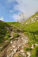 Randonnée dans le parc naturel régional du Vercors, France en été. Gresse en Vercors.