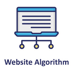 Algorithm, diagram Vector Icon which can easily modify or edit

